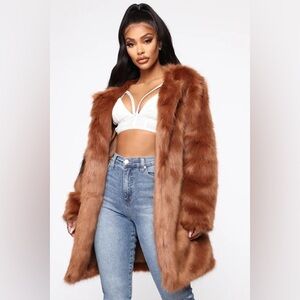 Franchesca Fur Jacket - Brown